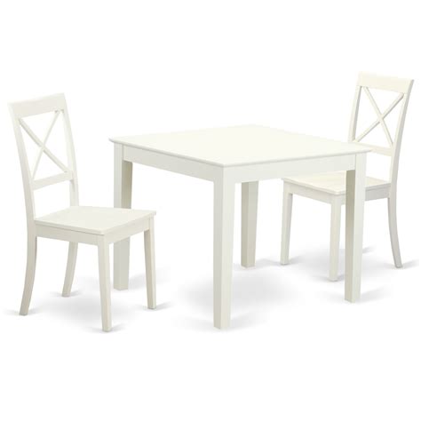 Exquisite 3 Piece Square Dining Set: Small Table & 2 Chairs | Solid ...