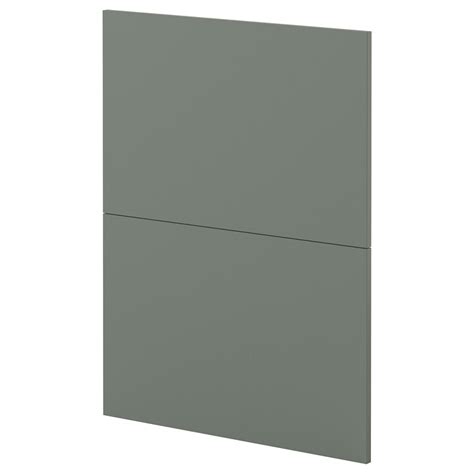 METOD 2 fronts for dishwasher, Nickebo/matt grey-green, 60 cm (24") - IKEA