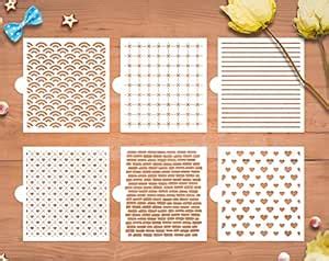GSS Designs Cookie Stencil 6 Pack, Food Safe Templates for Decorating ...