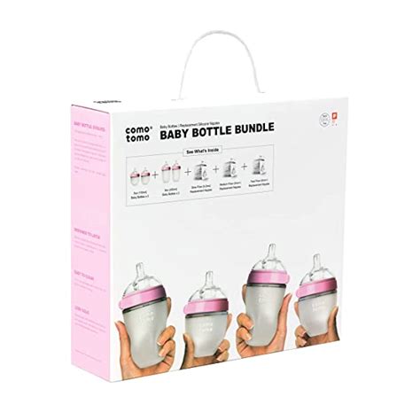 Buy Comotomo Baby Bottle Bundle, Pink, 1 Set Online at Low Prices in ...