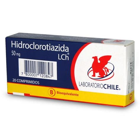 HIDROCLOROTIAZIDA 50 MG X 20 COMPRIMIDOS – FARMACIAS CHILE SPA