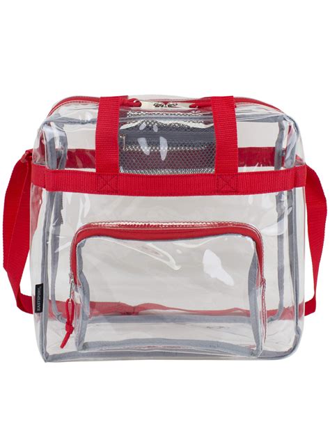 Eastsport Unisex Clear Stadium Approved Tote Red - Walmart.com | Clear ...