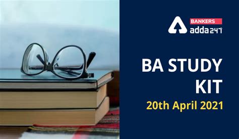 BA Study Kit: 20th April 2021