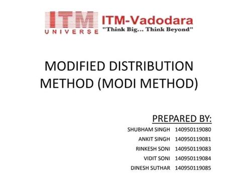 Image result for Modi Method Transportation Problem PDF