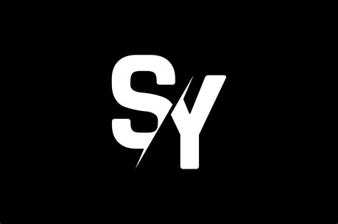 Swoosh letter sy logo design for business sy logo Vector Image