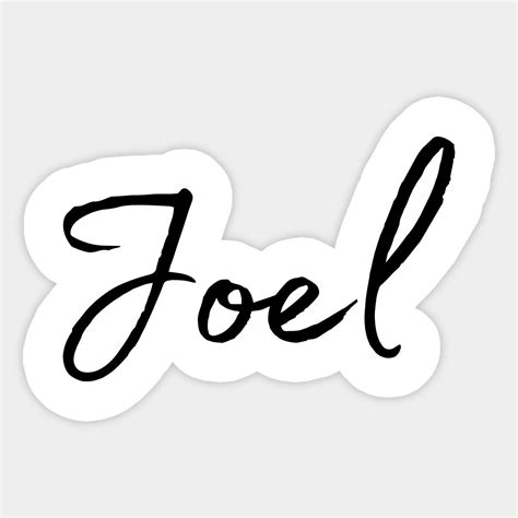 Personalized Joel Name Calligraphy Sticker