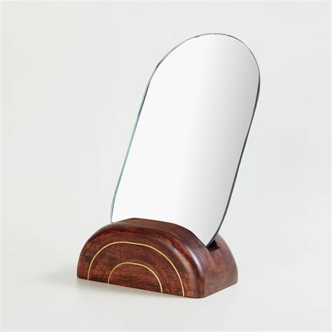 Buy Splendid Dastkari Wooden Decorative Vanity Mirror from Home Centre ...