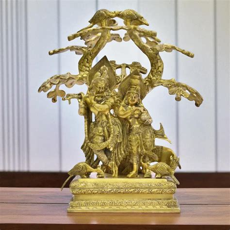 The Adviya | Radha Krishna statue Standing Under Tree – The Advitya