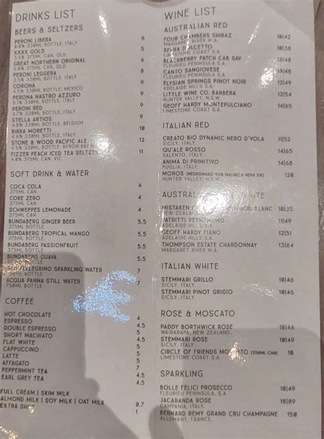 Menu at Verona Pizza & Wine Bar, Birtinya