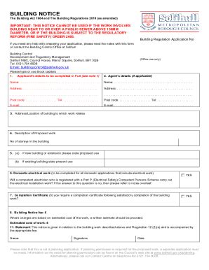 UK Solihull Metropolitan Borough Council Building Notice 2014-2026 ...