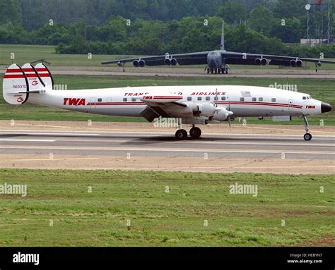 A Trans World Airlines (TWA) C-121 Constellation commercial airliner ...