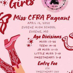 Miss CFRA Pageant 2025, Eugene High, 12 April 2025 | AllEvents