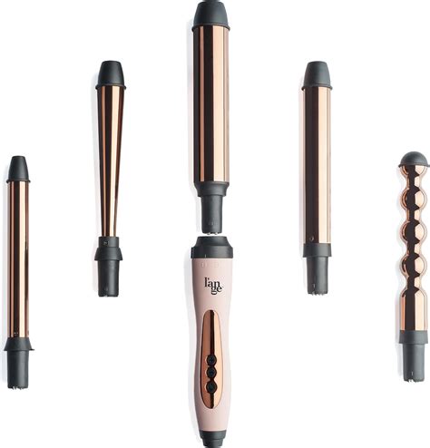 L'ANGE HAIR Le Cinq 5-in-1 Curler Set - 19mm, 25mm, 32mm, 19-25mm and Bubble Titanium Barrels ...
