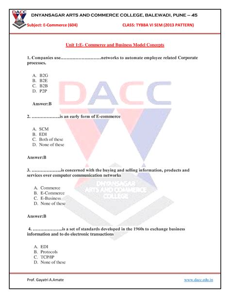 BBA 604 E Commerce - question paper - Subject: E-Commerce (604) CLASS ...