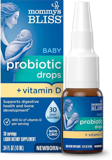 Amazon.com: Mommy's Bliss Baby Probiotics + Vitamin D Drops, Supports ...