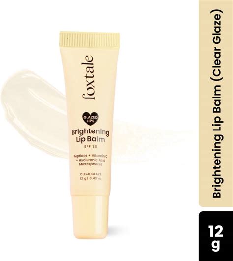 Foxtale SPF30 Brightening LipBalm with Peptides, VitC & Hyaluronic Acid ...