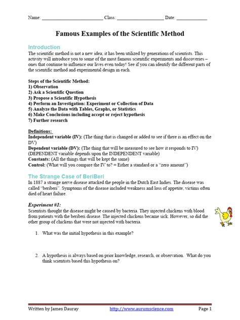 Image result for Example of Using the Scientific Method