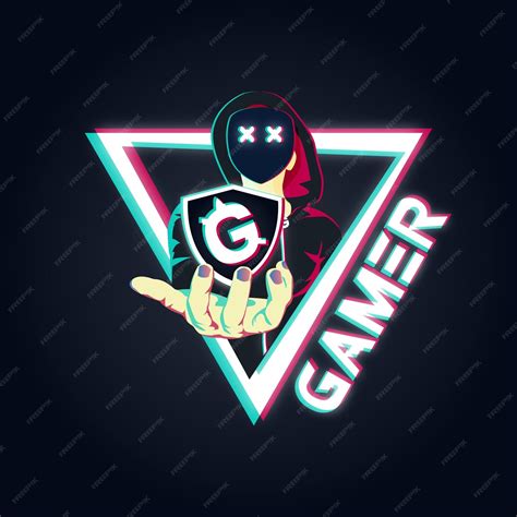 Glitch de ilustración de gamer esport | Vector Premium