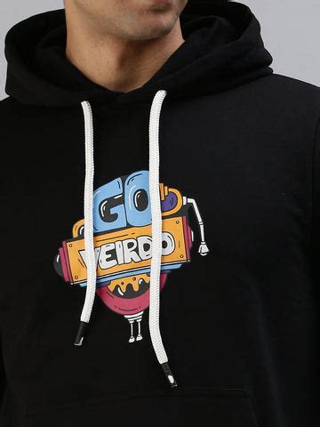 Buy Black Graphic Hoodie Online at Best Price – Veirdo