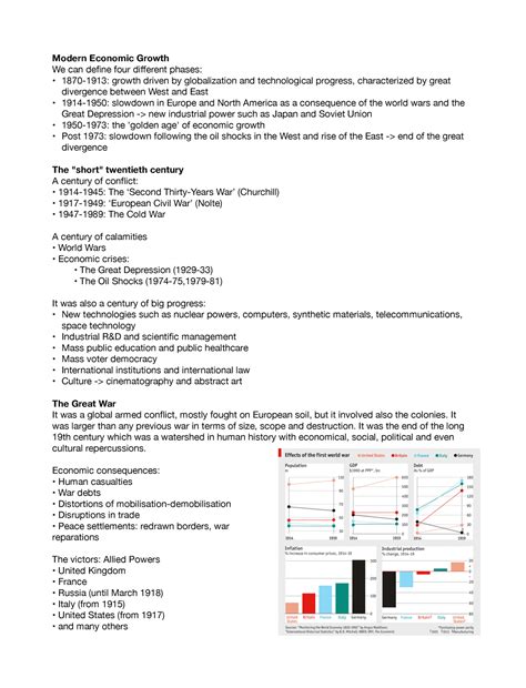 THE World Economy After THE Great WAR - Modern Economic Growth We can ...