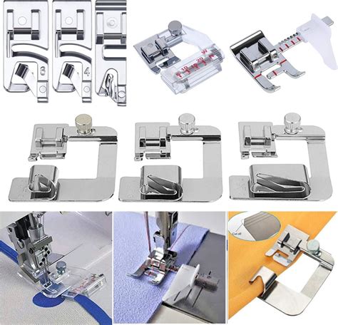 Amazon.com: YEQIN Sewing Machine Feet w/3Pcs Rolled Hem Pressure Foot ...