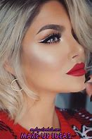 Image result for Dark Red Lips Makeup Look