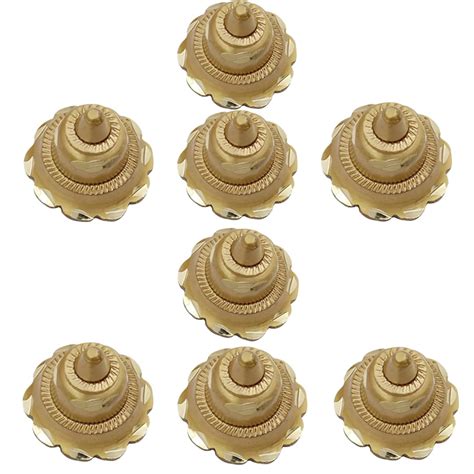 Pekt Locks 1.25'' Brass Flower Dooms Door Accessory with Matte Diamond ...