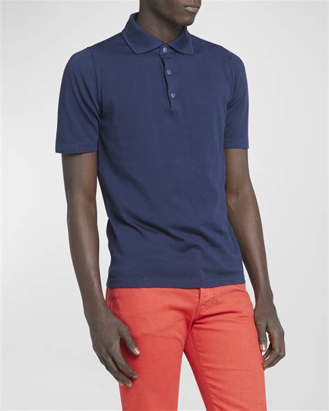 Kiton Men's Solid Knit Polo Shirt | Neiman Marcus