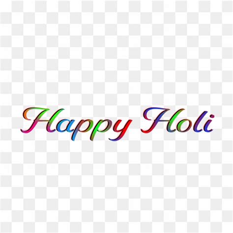Happy Holi PNG Text Free Download