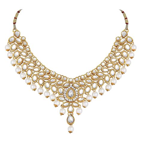 Buy Shining Diva Fashion Latest Kundan Design Traditional Necklace Set ...