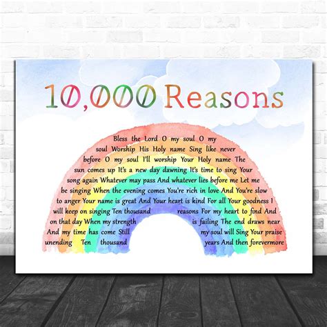 Free printable lyrics for 10000 reasons, Download Free printable lyrics ...
