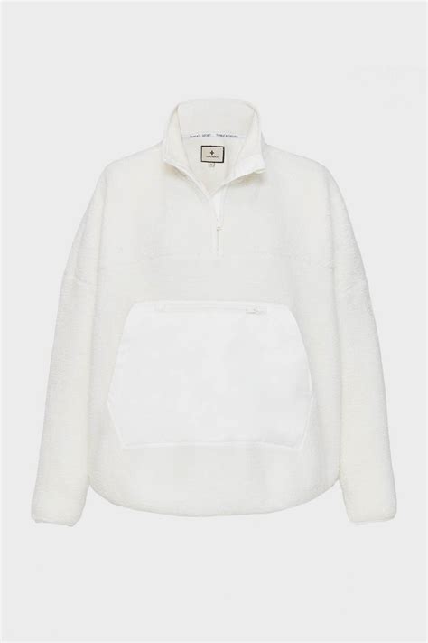 White Fleece Cady Quarter Zip | Tnuck Sport