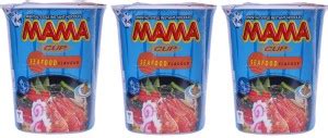 MAMA Instant Cup Noodles Seafood Flavour Instant Noodles Non-vegetarian ...