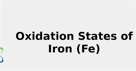 Iron Oxidation State 的图像结果