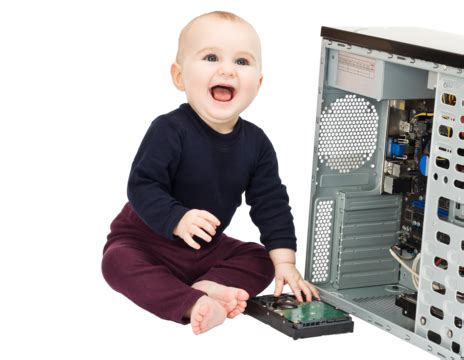 Image result for Child Open Old Computer