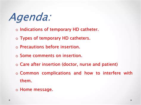 Brief pathway to handle temporary HD catheter | PPTX