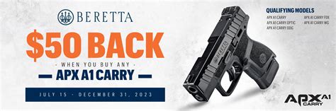 Beretta APX A1 Carry Rebate 2023 | Gun Rebates | GunBroker