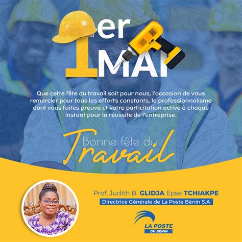 Bonne fête du travail - La poste du Bénin