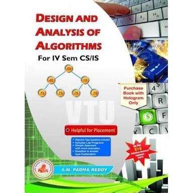 Design And Analyis of algorithms for 4th sem CS/IS : Amazon.in: Books