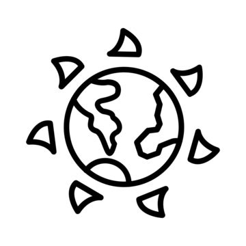 Earth Icon Simple Line 的图像结果
