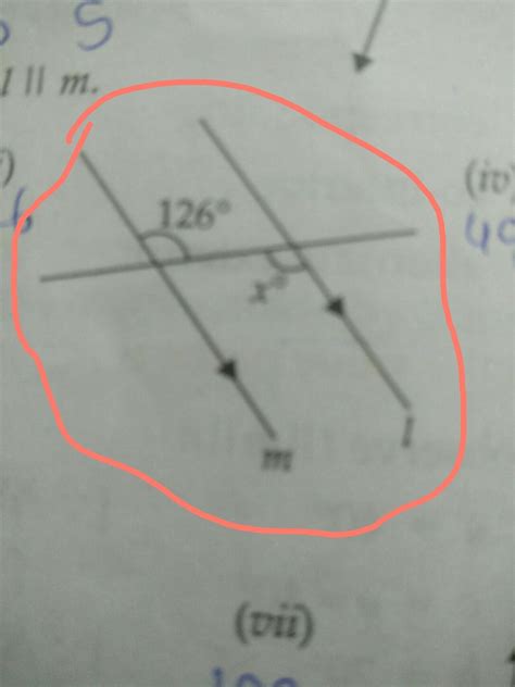 Find the value of X in the following figure if l parallel to m. Lines ...