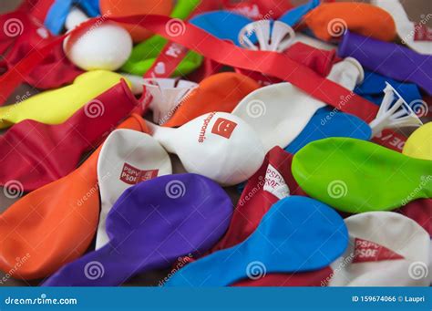 Close-up of a Bunch of Balloons with the Different Colors of the ...
