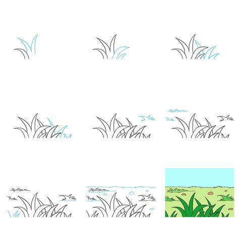 Image result for Drawing Grass Tutorial