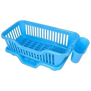 swabs® 3-in-1 Plastic Kitchen Sink Dish Drying Rack, Washing Basket ...