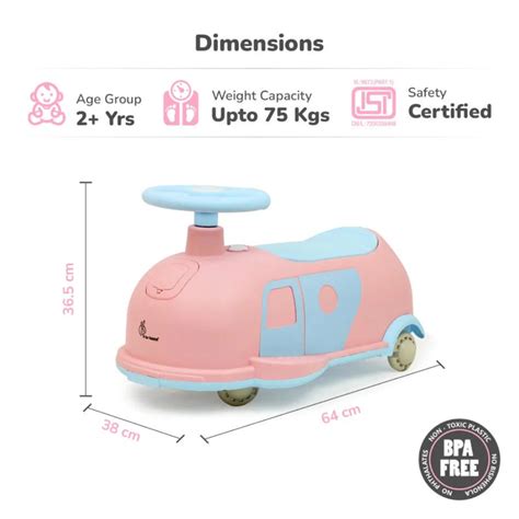 R for Rabbit Iya Iya Caravan – 3-in-1 Multipurpose Ride-On with PU LED ...