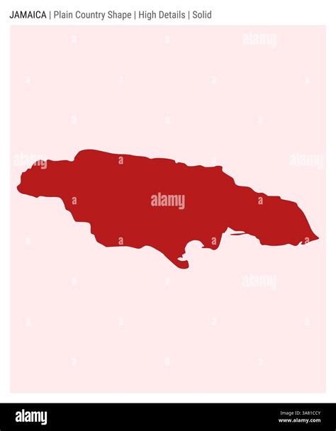 Jamaica plain country map. High details. Solid style. Shape of Jamaica. Vector illustration ...