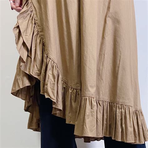 beige frill asymmetry skirt | LEMON