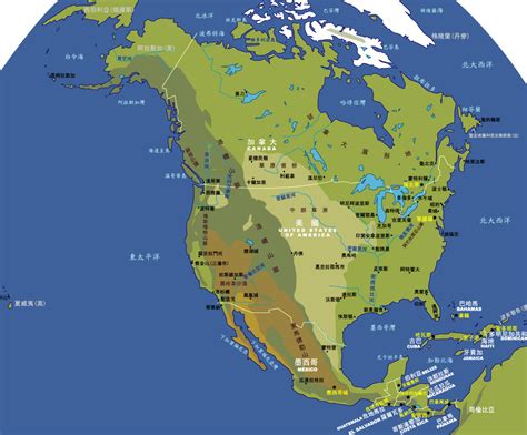 北美洲地图图片展示_北美洲地图相关图片下载