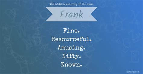 The hidden meaning of the name Frank | Namious