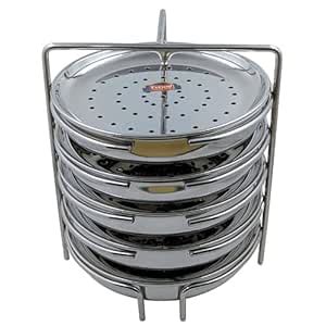 Ferum 2in1 Idiyappam & Dhokla/Thatte Idli Stand – 5+5 Plates (Small ...
